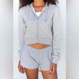 Brandy Melville Crystal Gray Hoodie